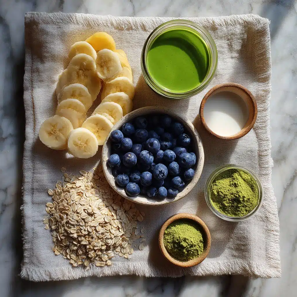 Blueberry matcha smoothie recipe
