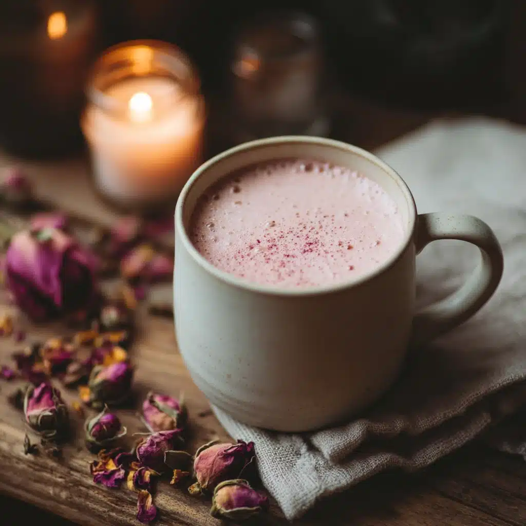 Pink moon milk latte