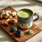 Japanese Mounjaro Detox Drink served in cozy setting