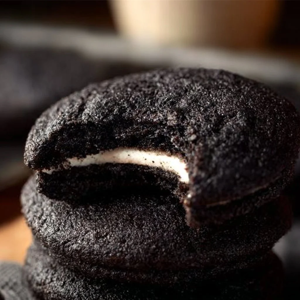 Black Velvet Cheesecake Cookies with rich chocolate and creamy cheesecake filling