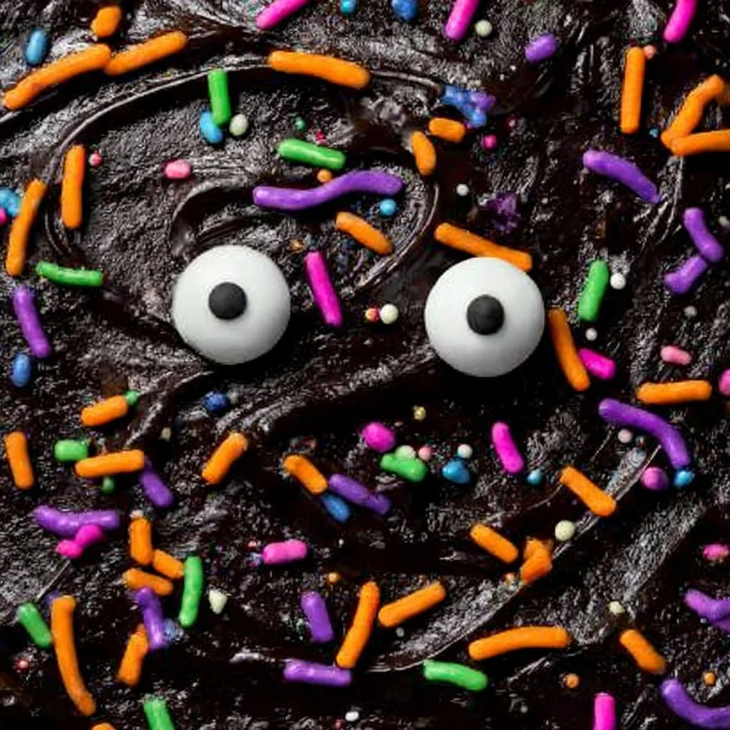 Festive Halloween Cinnamon Rolls decorated with spooky designs