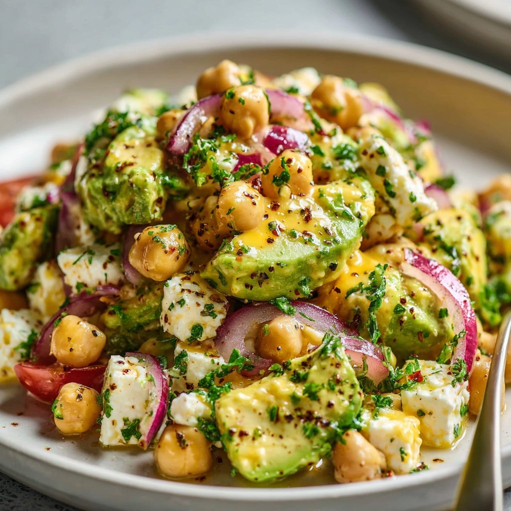 Chickpea Feta Avocado Salad 4 Chickpea Feta Avocado Salad