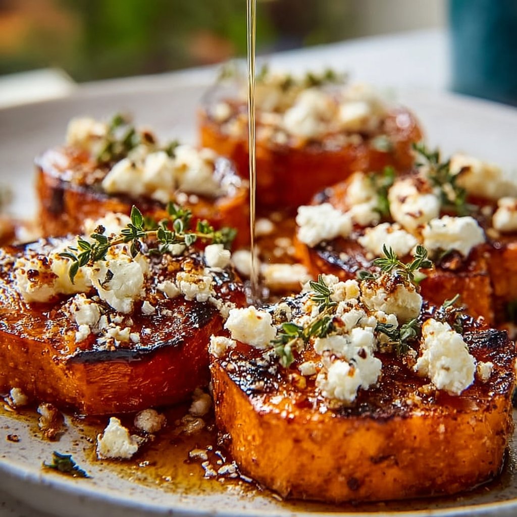Honey Feta Sweet Potato Rounds 4 Honey Feta Sweet Potato Rounds