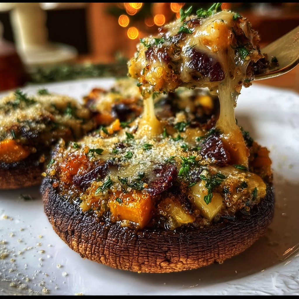 Autumn Harvest Stuffed Portobello Mushrooms 4 Autumn Harvest Stuffed Portobello Mushrooms