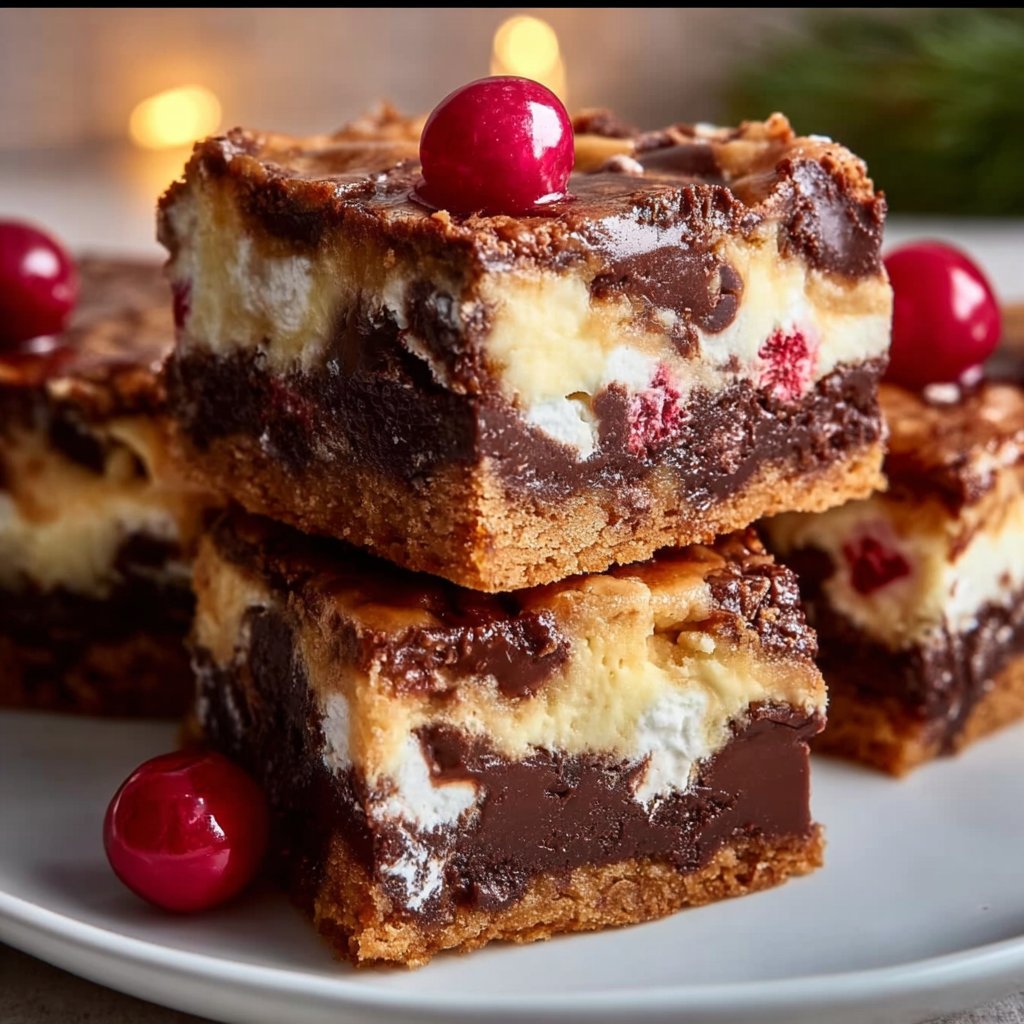 Festive Chewy Chocolate Marshmallow Bars 4 Festive Chewy Chocolate Marshmallow Bars