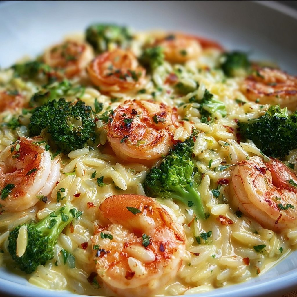 Creamy Orzo Shrimp Broccoli 4 Creamy Orzo Shrimp Broccoli