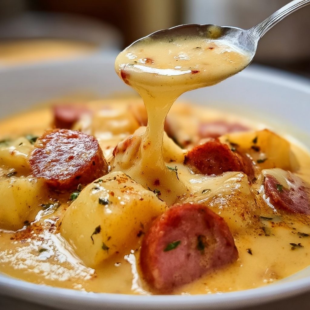Creamy Crockpot Potato Kielbasa Soup 4 Creamy Crockpot Potato Kielbasa Soup