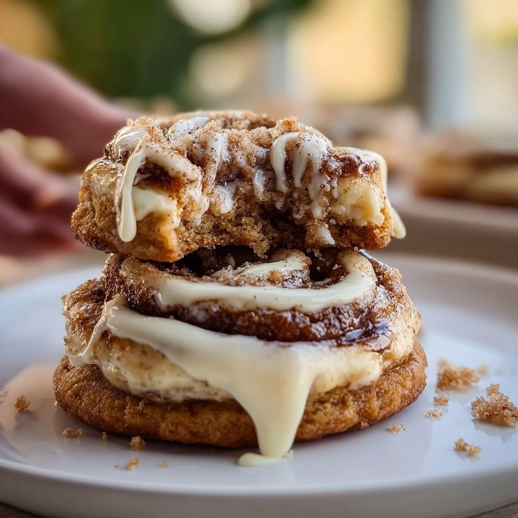 Cinnamon Roll Cheesecake Cookies 4 Cinnamon Roll Cheesecake Cookies
