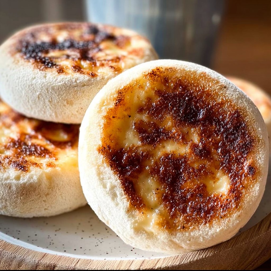 Sourdough English Muffins 4 Sourdough English Muffins