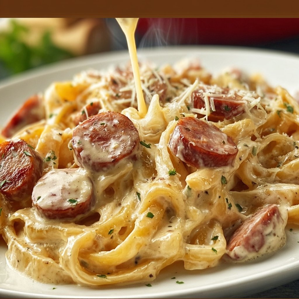 Creamy Smoked Sausage Pasta 4 Creamy Smoked Sausage Pasta