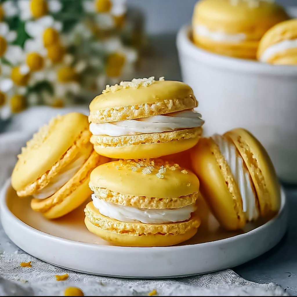 Lemon Macarons 4 Lemon Macarons