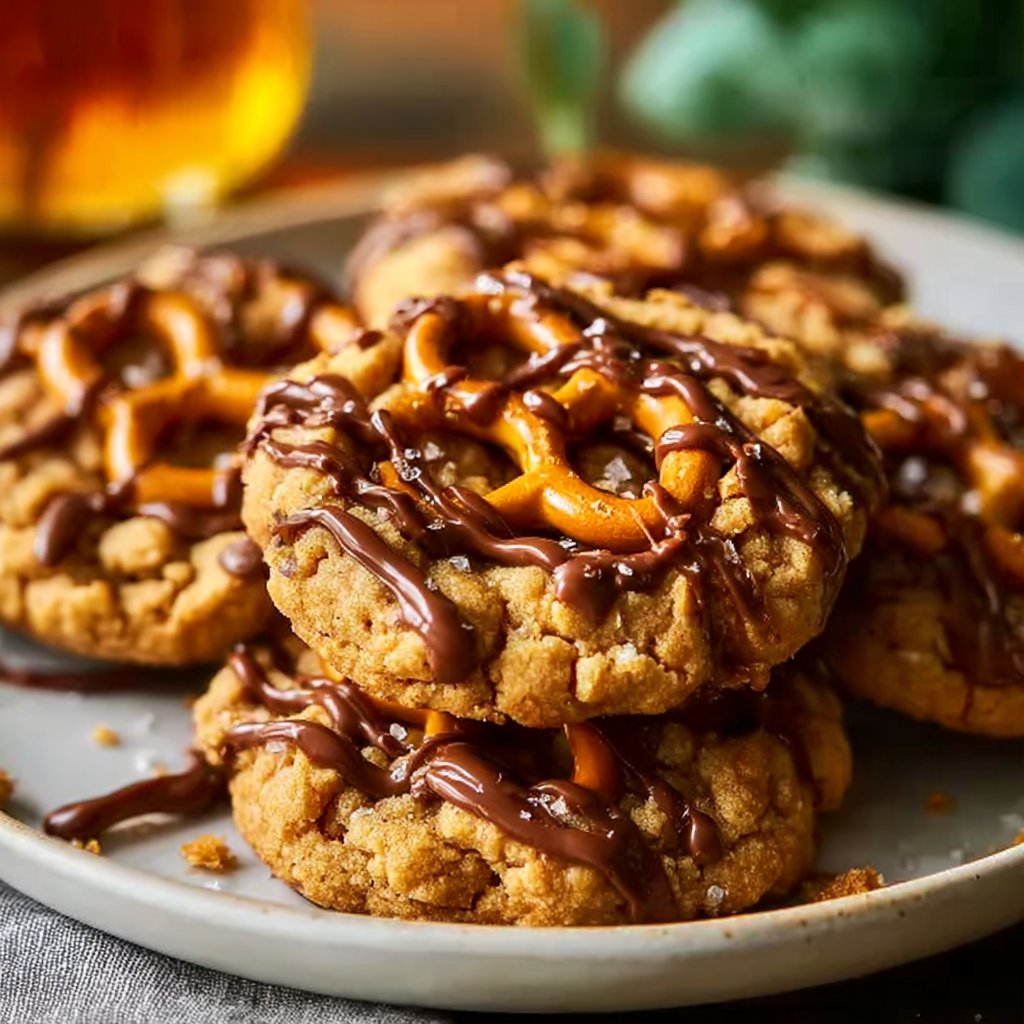 Salty-Sweet Pretzel Peanut Butter Cookies 4 Salty-Sweet Pretzel Peanut Butter Cookies
