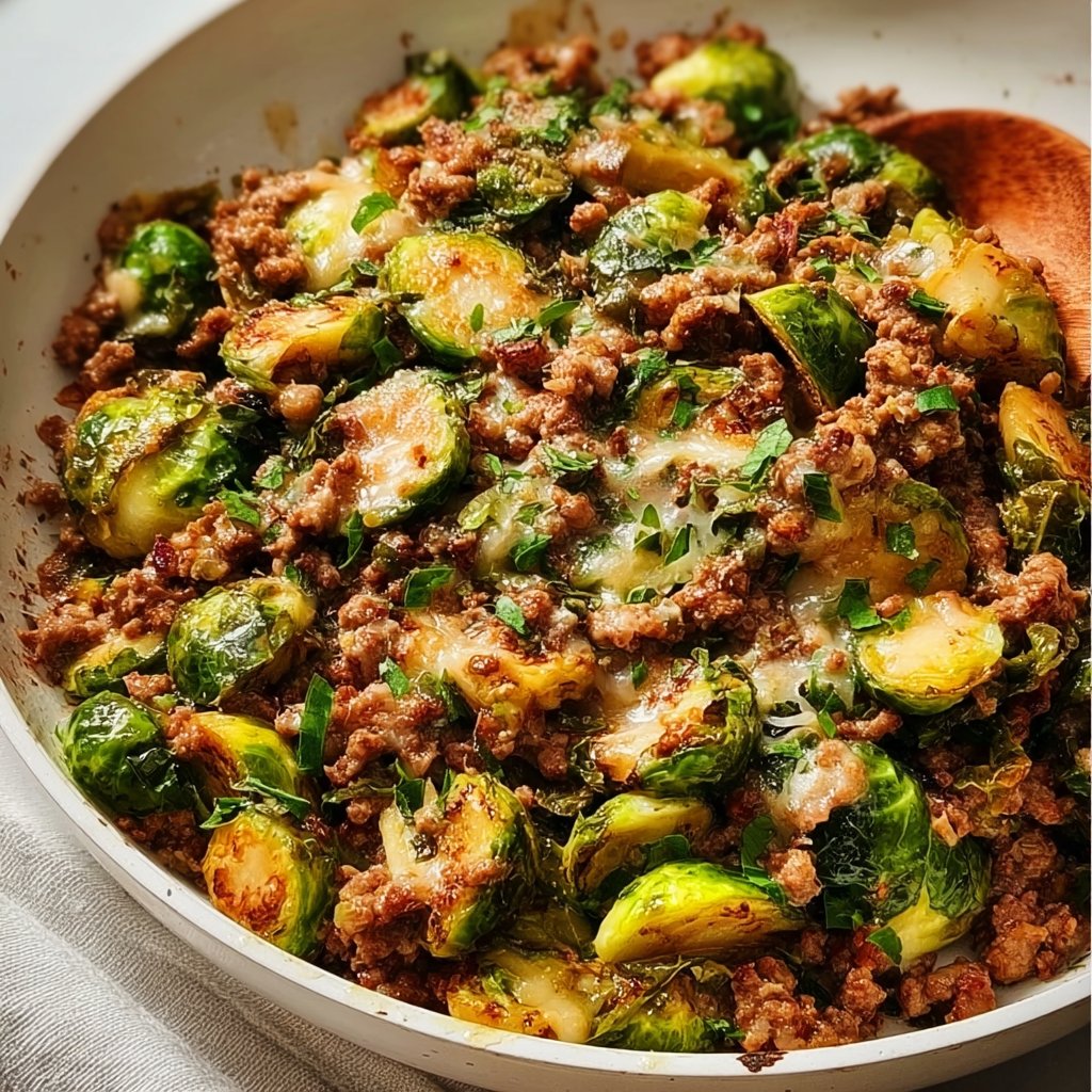 Brussels Sprouts Ground Turkey Skillet 4 Brussels Sprouts Ground Turkey Skillet