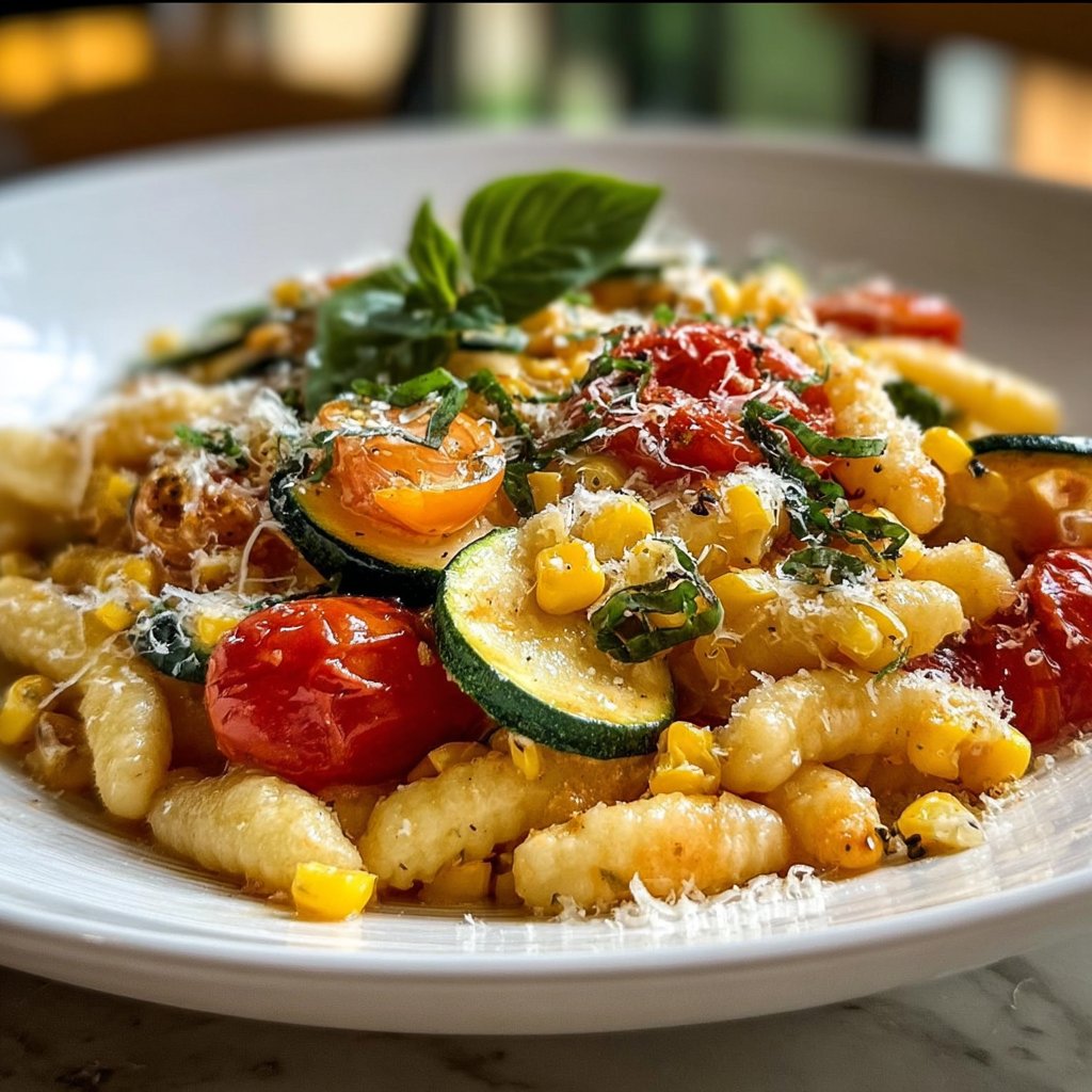 Easy Cavatelli Pasta With Sweet Corn, Tomatoes &Amp; Zucchini 4 Easy Cavatelli Pasta with Sweet Corn, Tomatoes & Zucchini