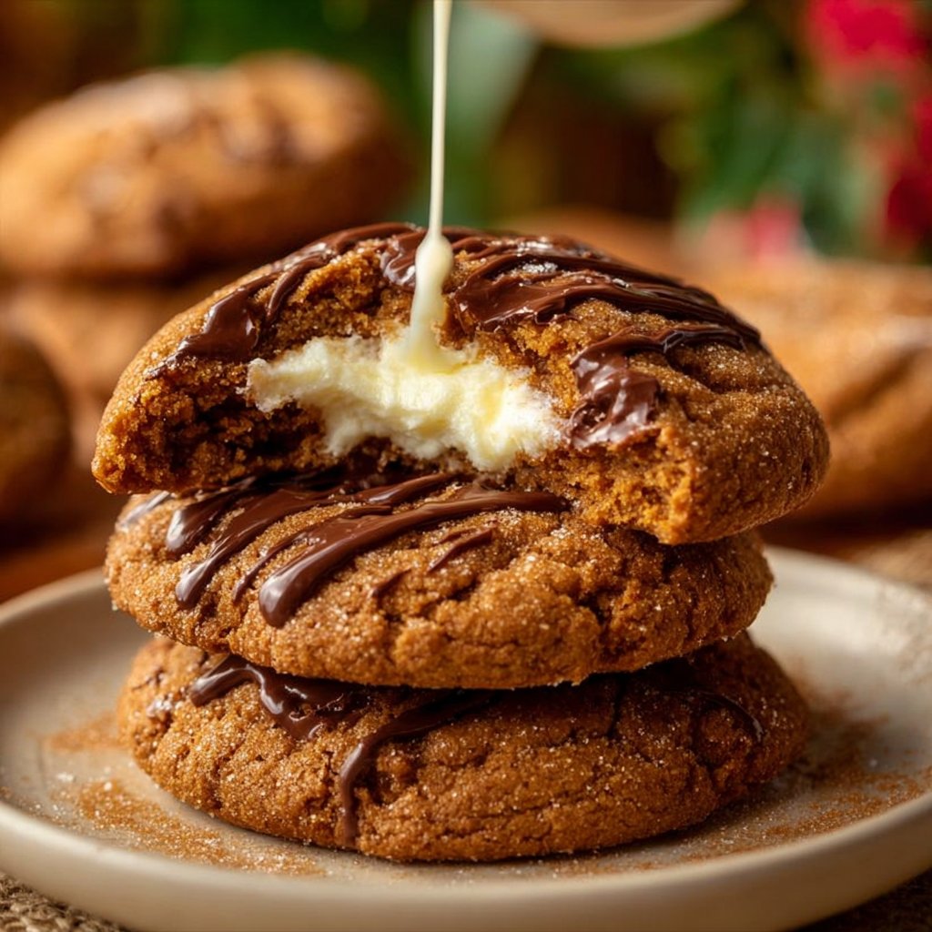 Gingerbread Cheesecake Cookies 4 Gingerbread Cheesecake Cookies
