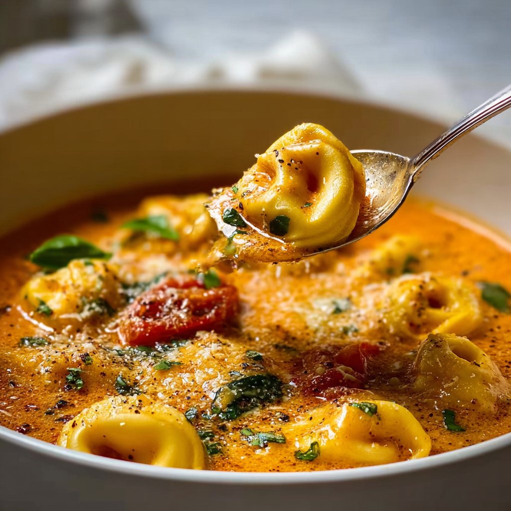 Cheesy Tomato Tortellini Soup 4 Cheesy Tomato Tortellini Soup
