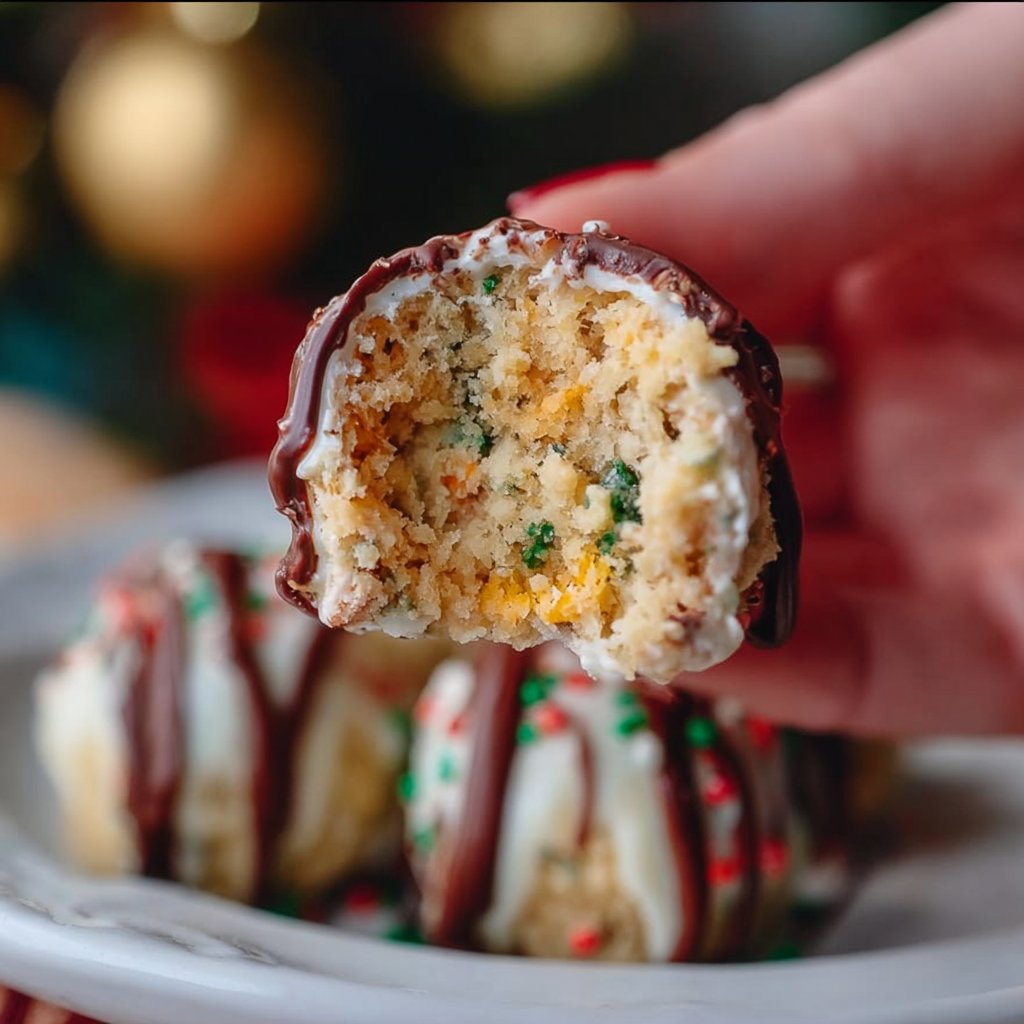 Christmas Tree Cake Truffles 4 Christmas Tree Cake Truffles