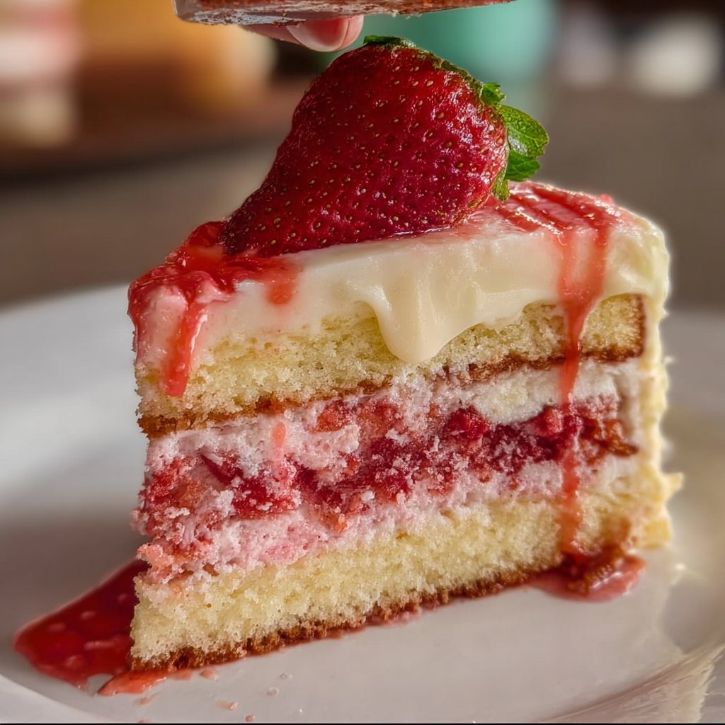 Strawberry Lemonade Cake Layers 4 Strawberry Lemonade Cake Layers