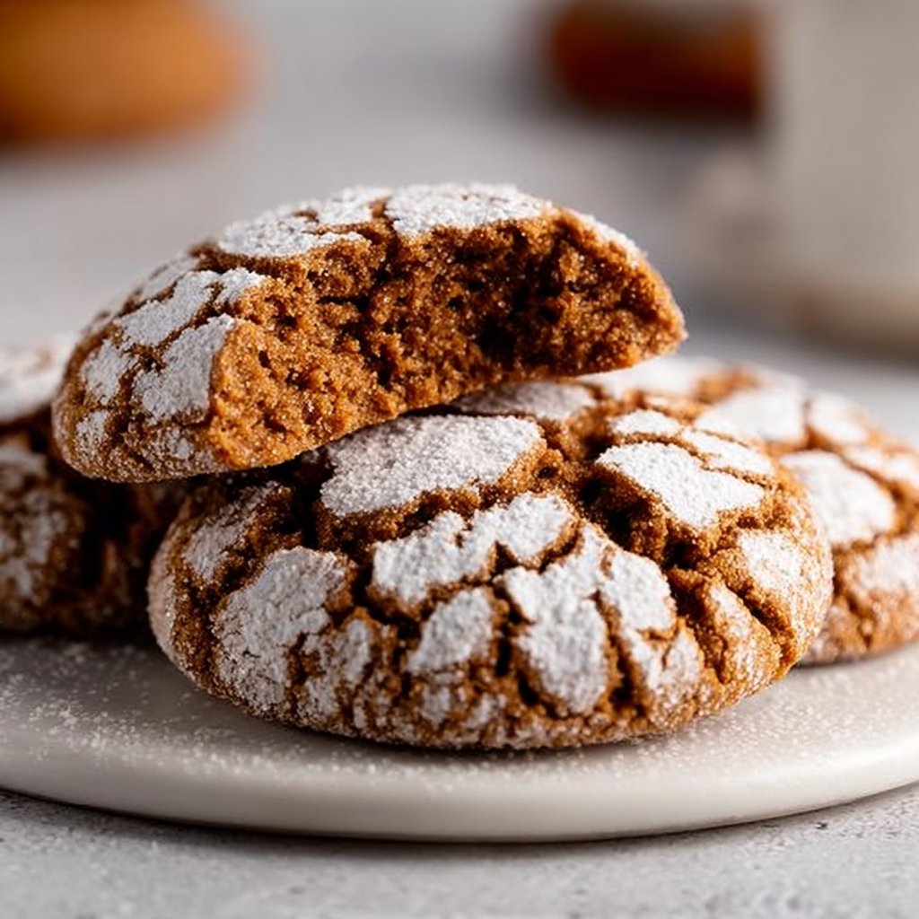 Gingerbread Crinkle Cookies 4 Gingerbread Crinkle Cookies