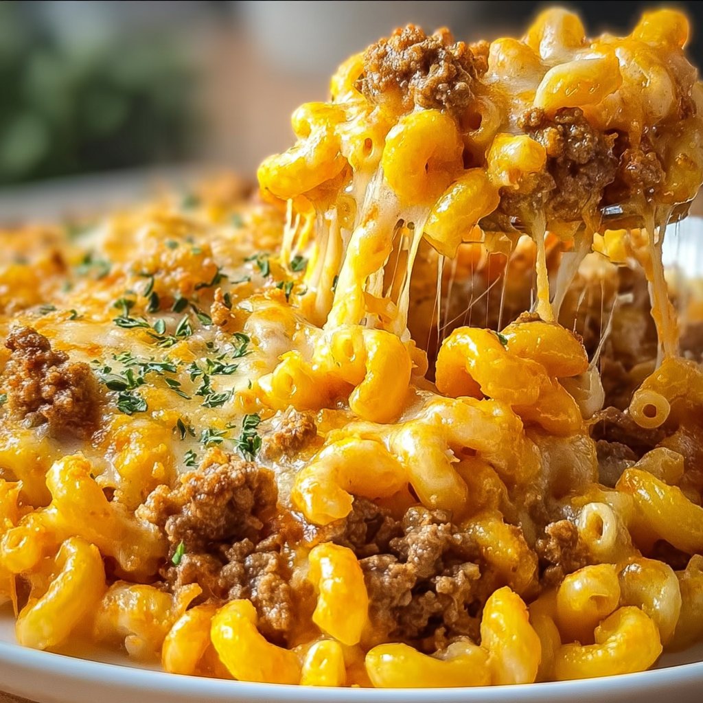 Cheesy Macaroni Hamburger Dish 4 Cheesy Macaroni Hamburger Dish