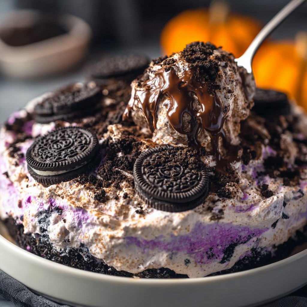 Halloween Oreo Cheesecake Fluff 4 Halloween Oreo Cheesecake Fluff