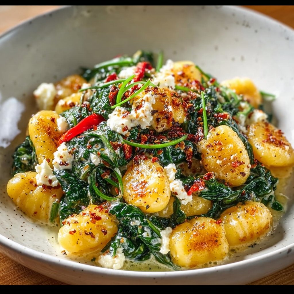 Creamy Gnocchi With Spinach And Feta 4 Creamy Gnocchi with Spinach and Feta