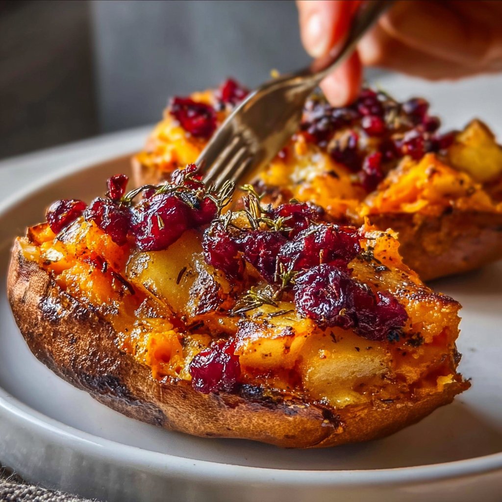 Cranberry Apple Twice-Baked Sweet Potatoes 4 Cranberry Apple Twice-Baked Sweet Potatoes