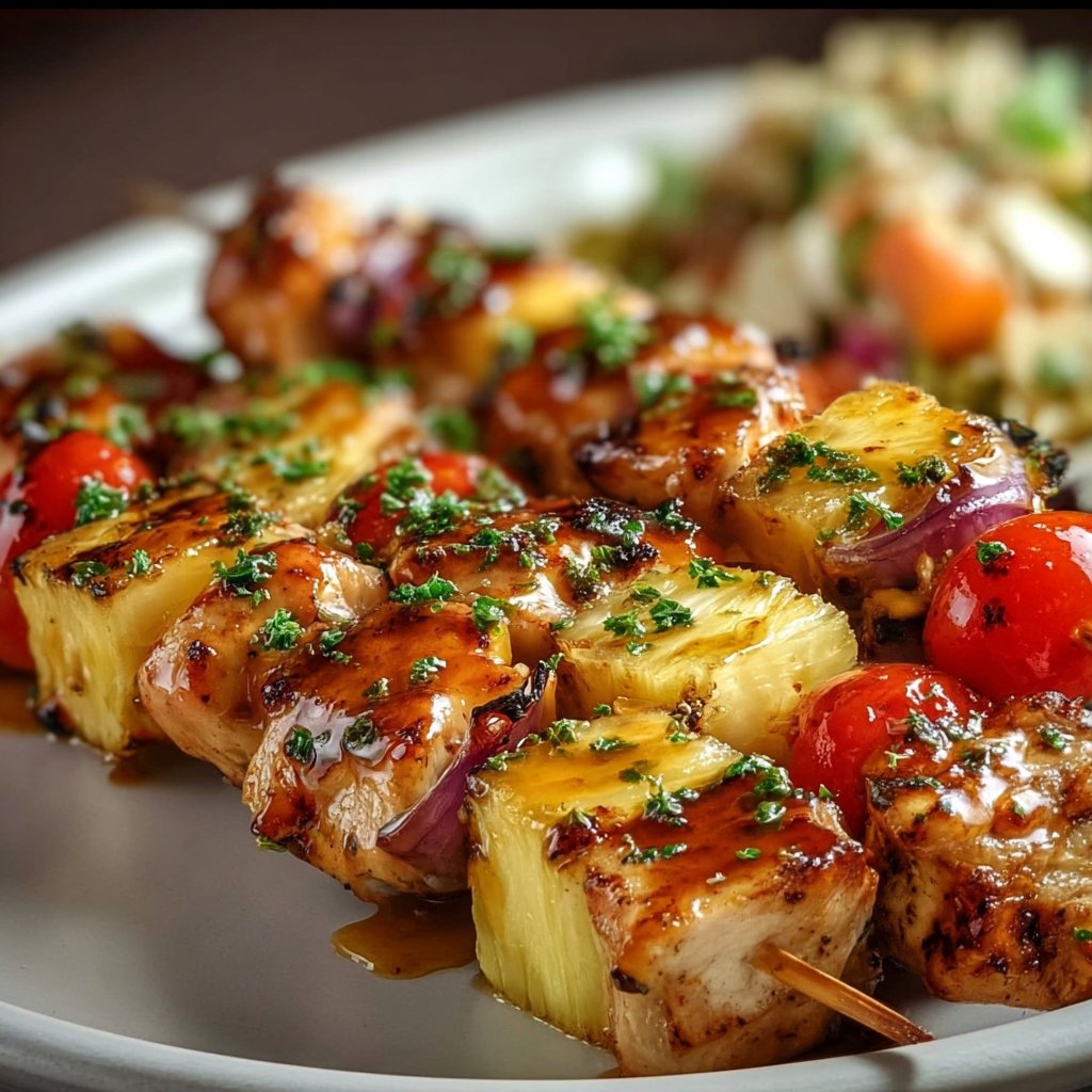 Hawaiian Chicken Pineapple Kebabs 4 Hawaiian Chicken Pineapple Kebabs