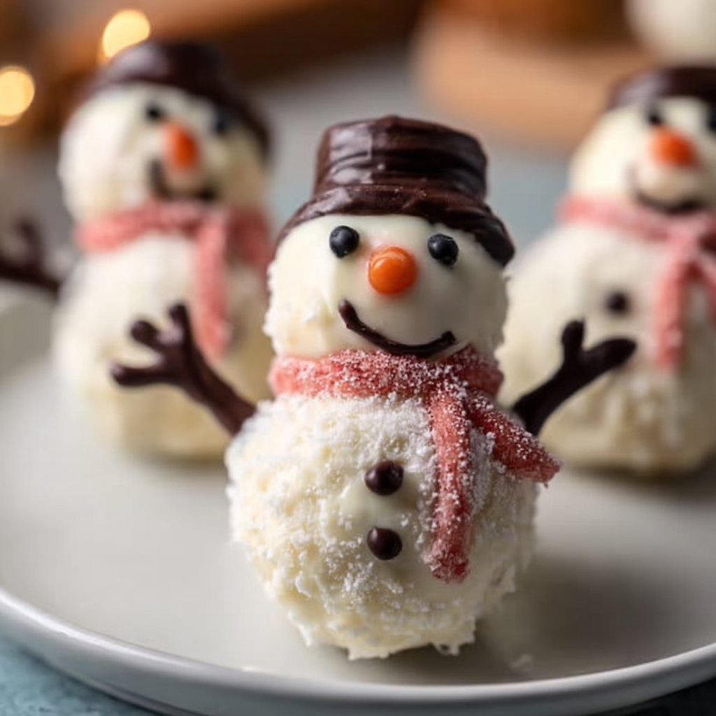 Cute Snowmen Truffles 4 Cute Snowmen Truffles
