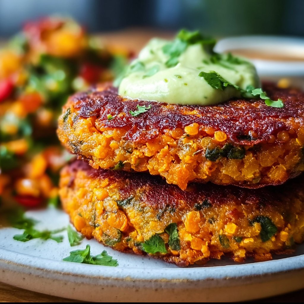 Crispy Sweet Potato &Amp; Red Lentil Patties 4 Crispy Sweet Potato & Red Lentil Patties