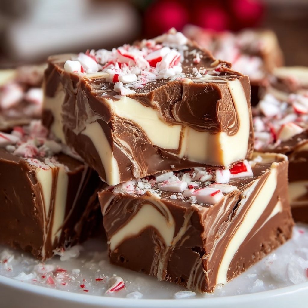 Peppermint Swirl Fudge 4 Peppermint Swirl Fudge