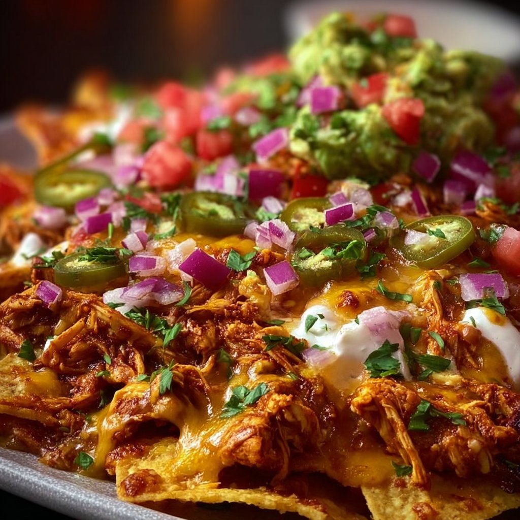 Loaded Chicken Nachos Feast 4 Loaded Chicken Nachos Feast