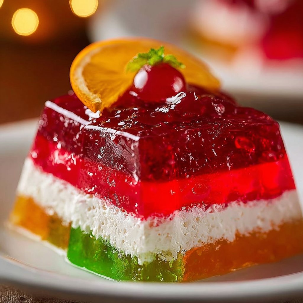 Easy Layered Christmas Jello 4 Easy Layered Christmas Jello