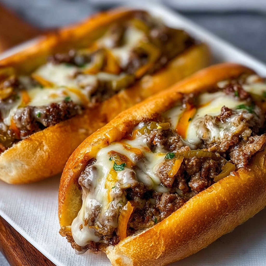 Ground Beef Philly Cheesesteaks 4 Ground Beef Philly Cheesesteaks