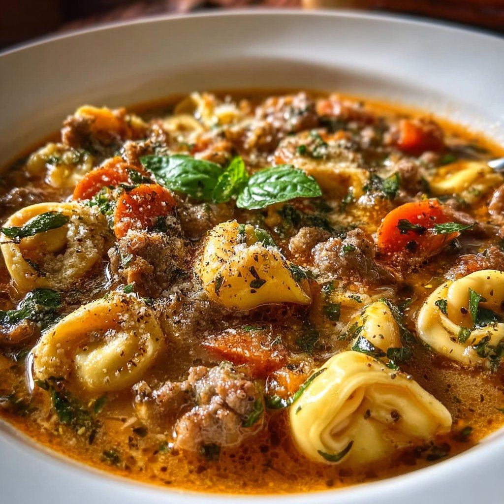 Autumn Tortellini Soup With Sausage 4 Autumn Tortellini Soup with Sausage