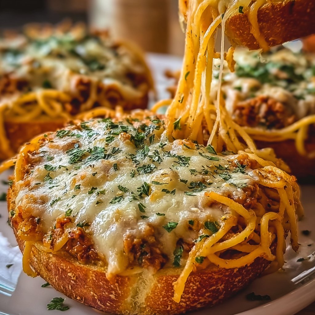 Spaghetti Garlic Bread Bowls 4 Spaghetti Garlic Bread Bowls