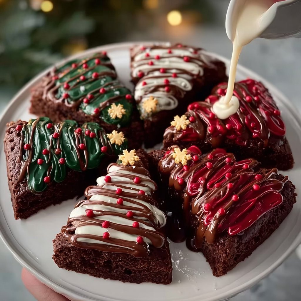 Frosted Christmas Brownies 4 Frosted Christmas Brownies