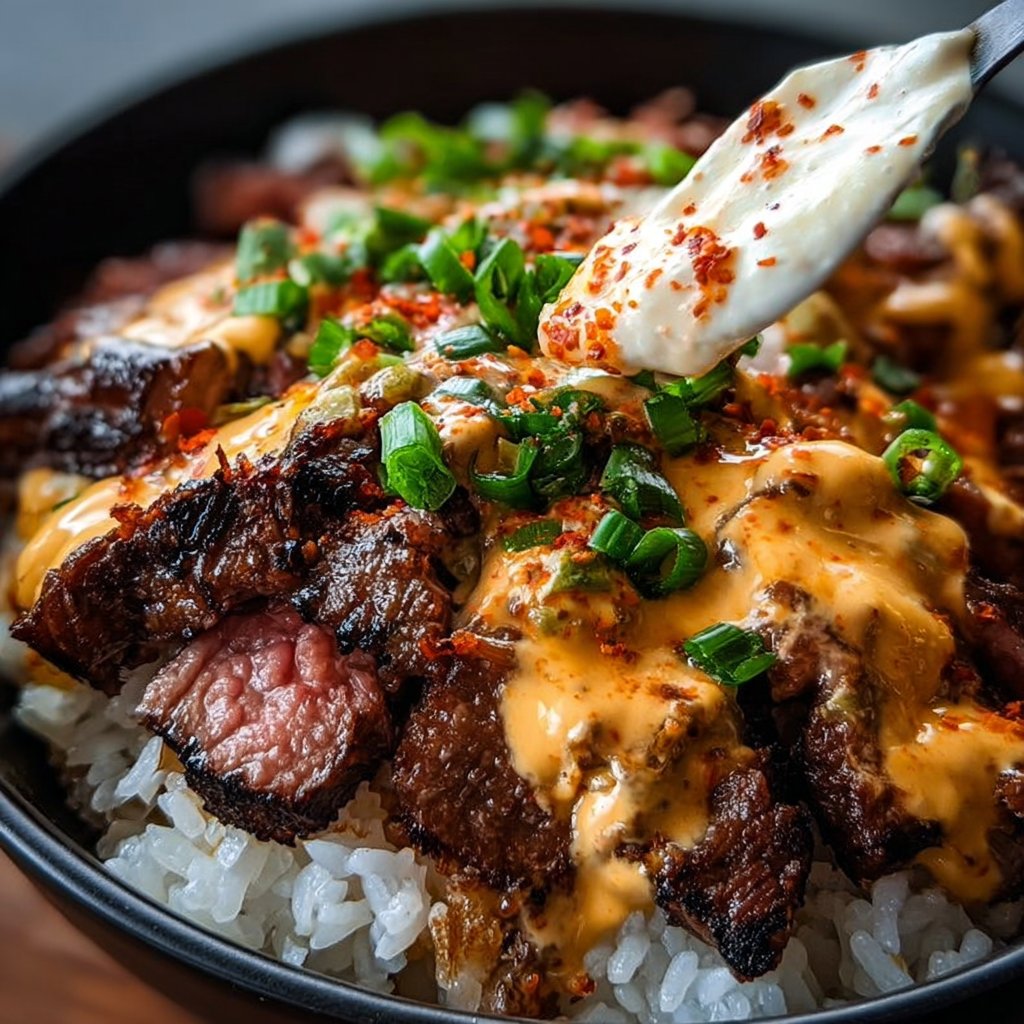 Korean Bbq Steak Rice Bowls 4 Korean BBQ Steak Rice Bowls