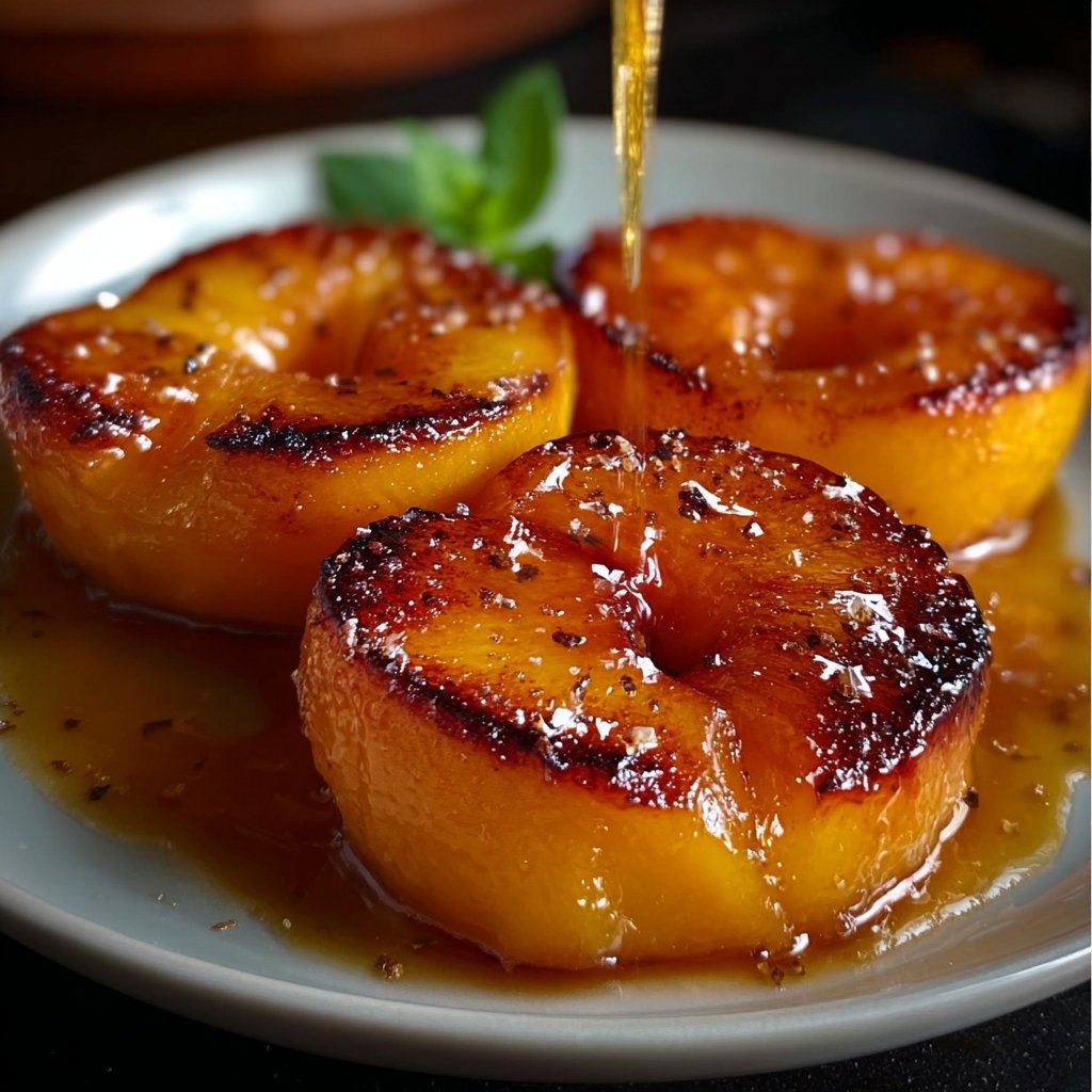 Pan Fried Sweet Peaches 4 Pan Fried Sweet Peaches