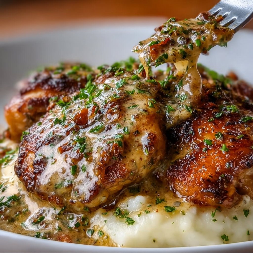 Smothered Chicken Thighs 4 Smothered Chicken Thighs