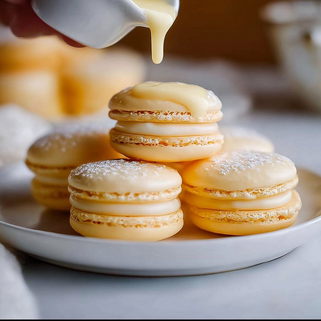 Vanilla Macarons 4 Vanilla Macarons
