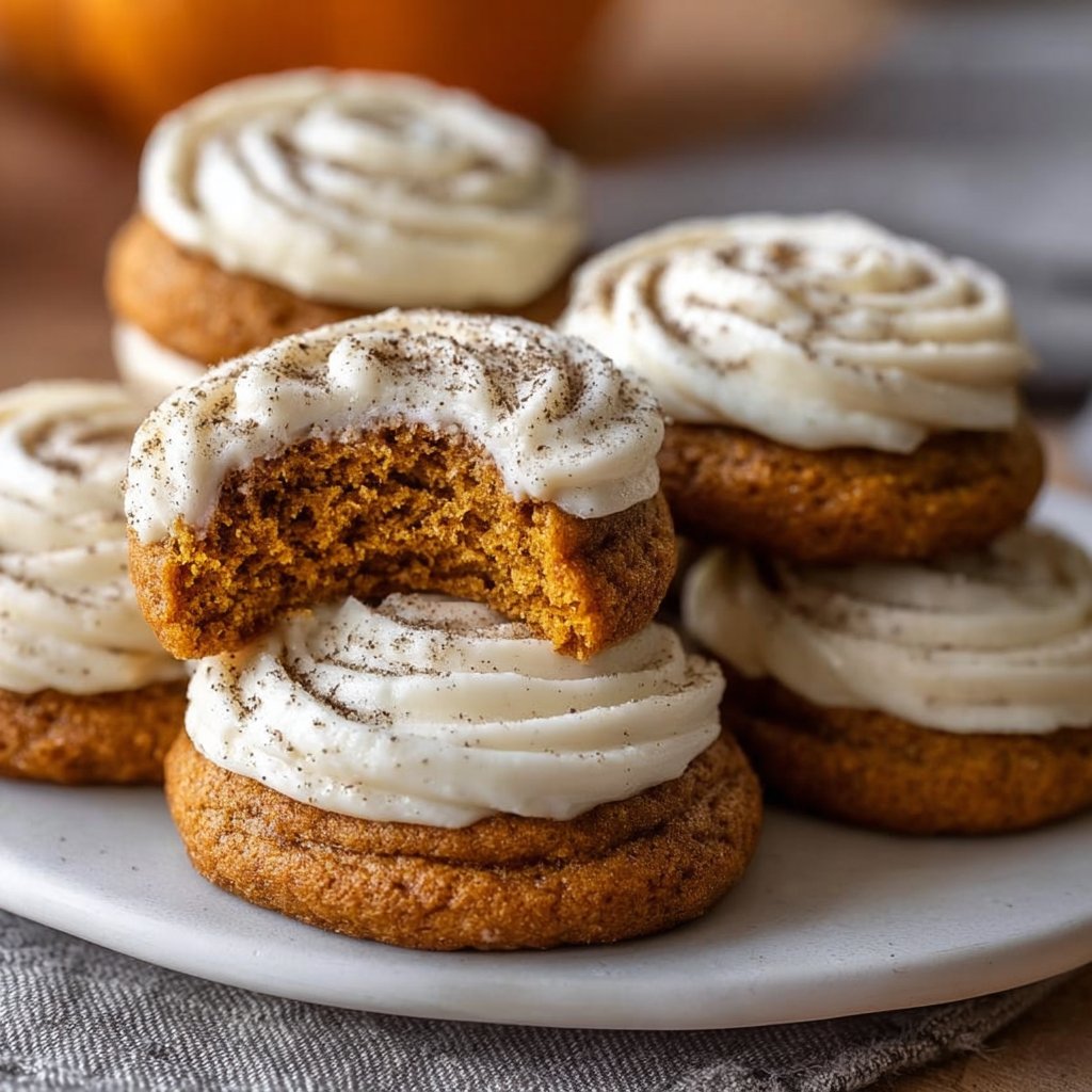 Soft Pumpkin Cookies With Cream Cheese Frosting 4 Soft Pumpkin Cookies with Cream Cheese Frosting