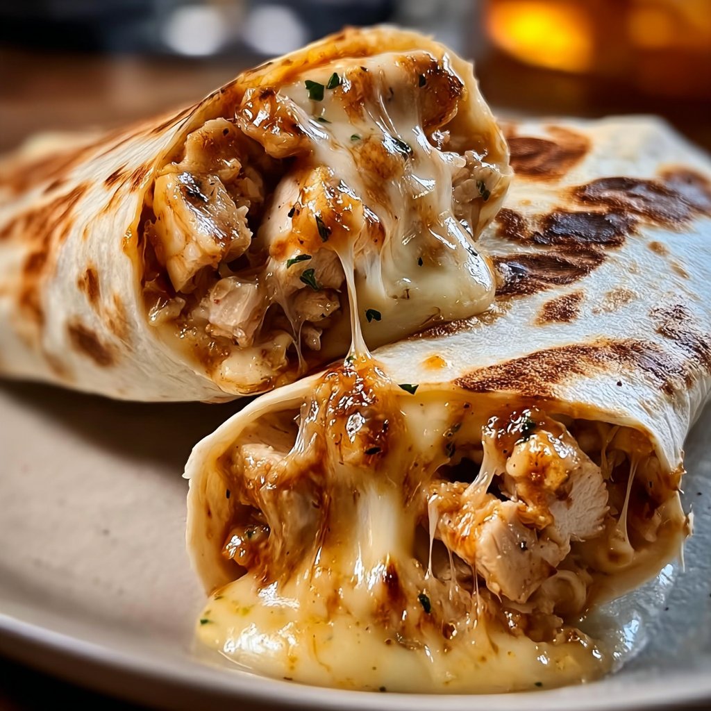 Ooey-Gooey Cheesy Garlic Chicken Wraps 4 Ooey-Gooey Cheesy Garlic Chicken Wraps