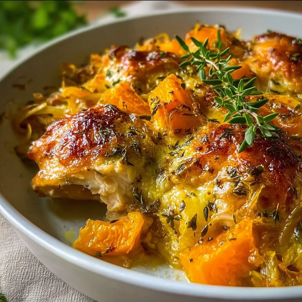 Roasted Chicken Leek And Butternut Squash Bake 4 Roasted Chicken Leek and Butternut Squash Bake