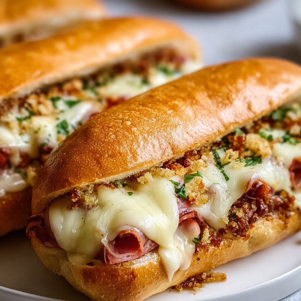 Baked Italian Sub Sandwiches 4 Baked Italian Sub Sandwiches