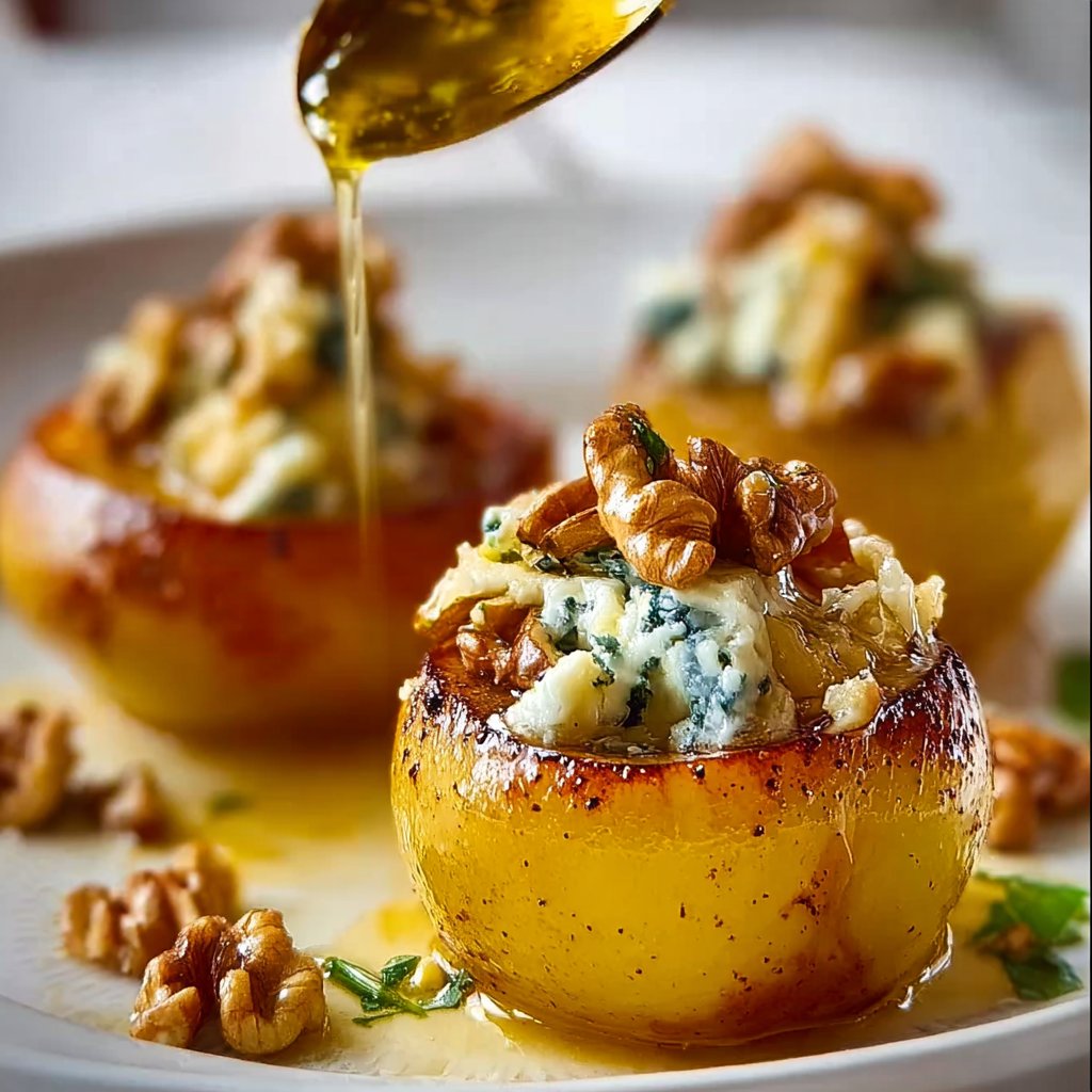 Easy Roasted Pears With Blue Cheese, Walnuts &Amp; Honey 4 Easy Roasted Pears with Blue Cheese, Walnuts & Honey