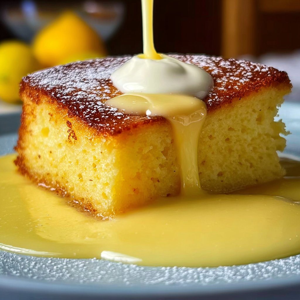 Lemon Custard Cake 4 Lemon Custard Cake