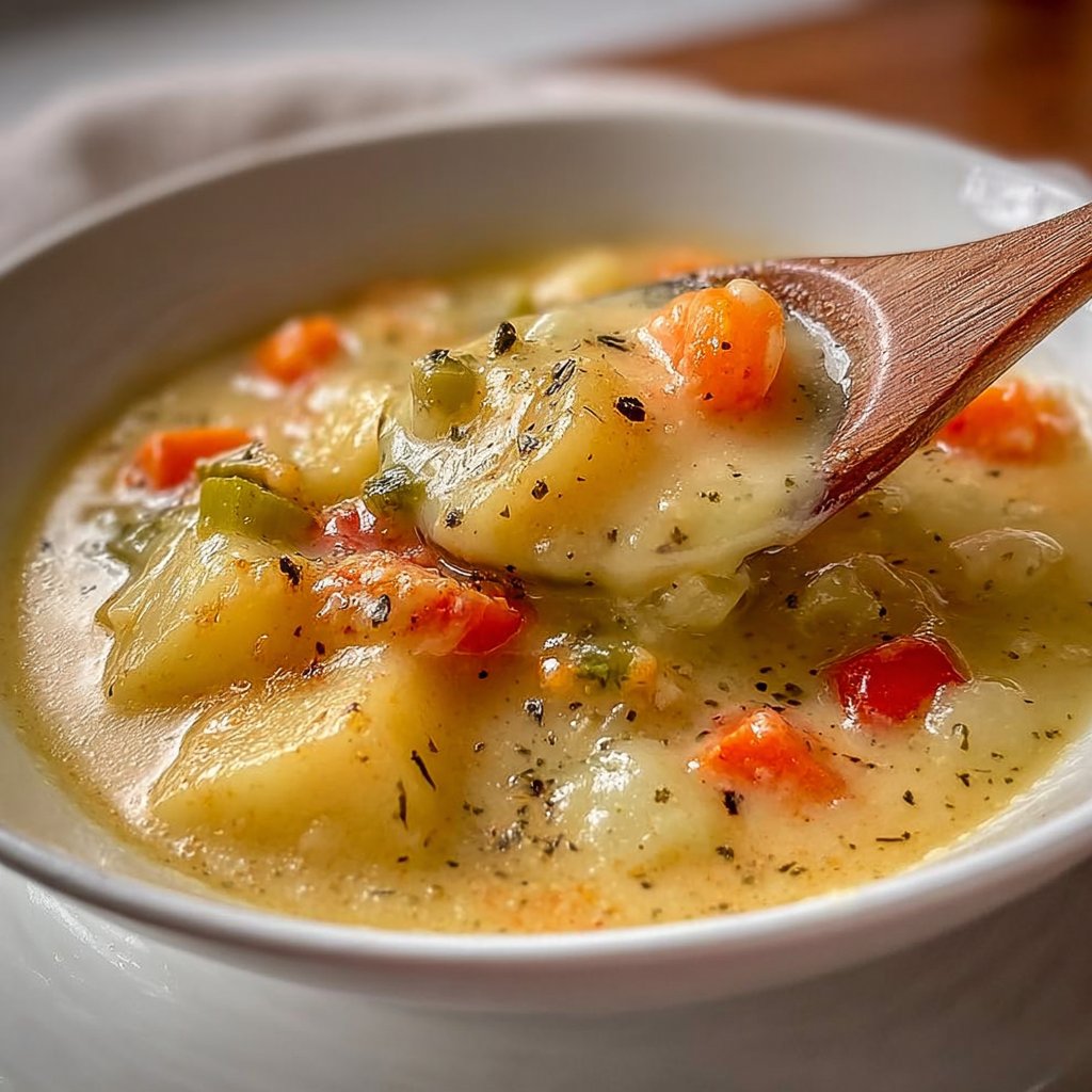 Cheesy Potato Vegetable Soup 4 Cheesy Potato Vegetable Soup