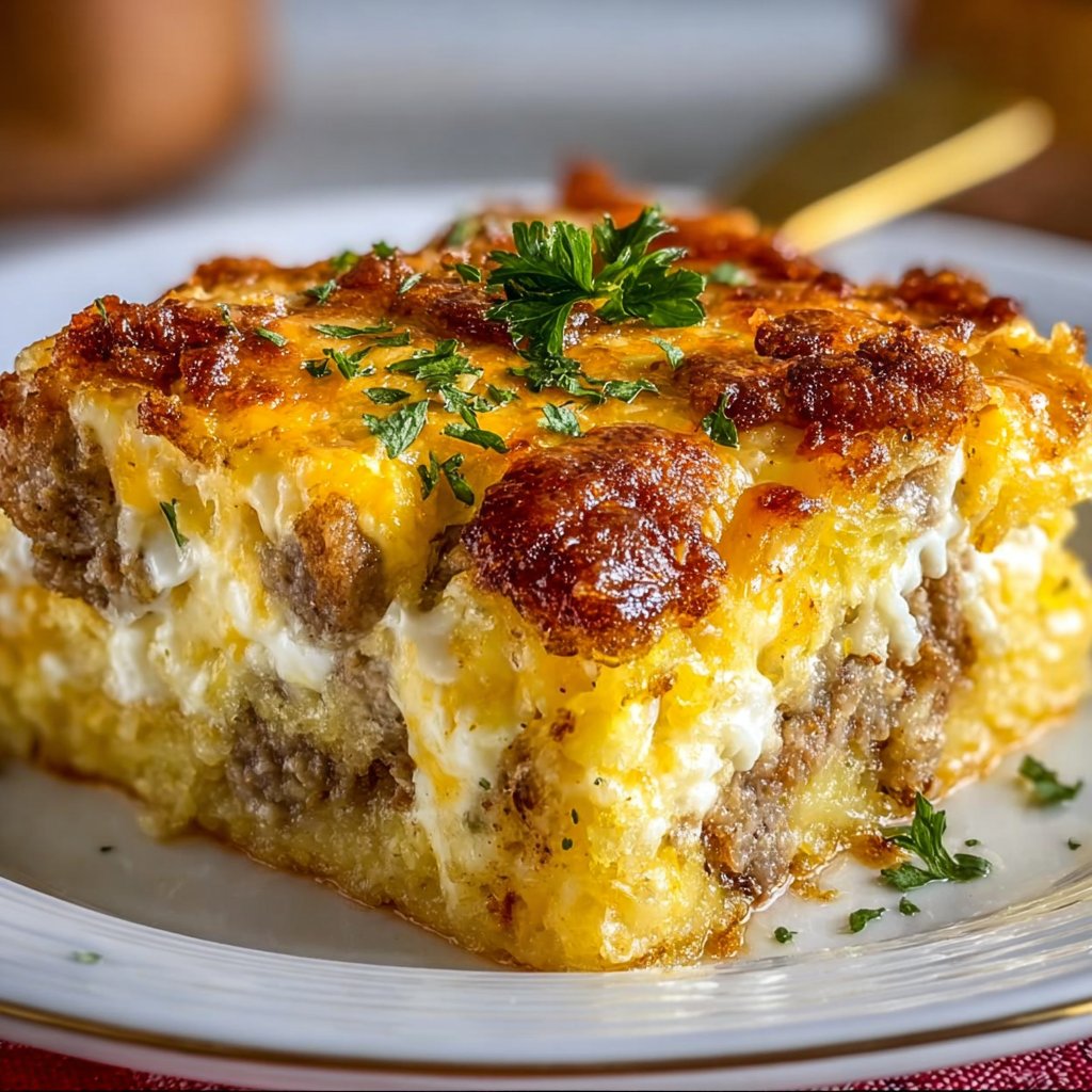 Sausage Egg And Cream Cheese Hashbrown Casserole 4 Sausage Egg and Cream Cheese Hashbrown Casserole