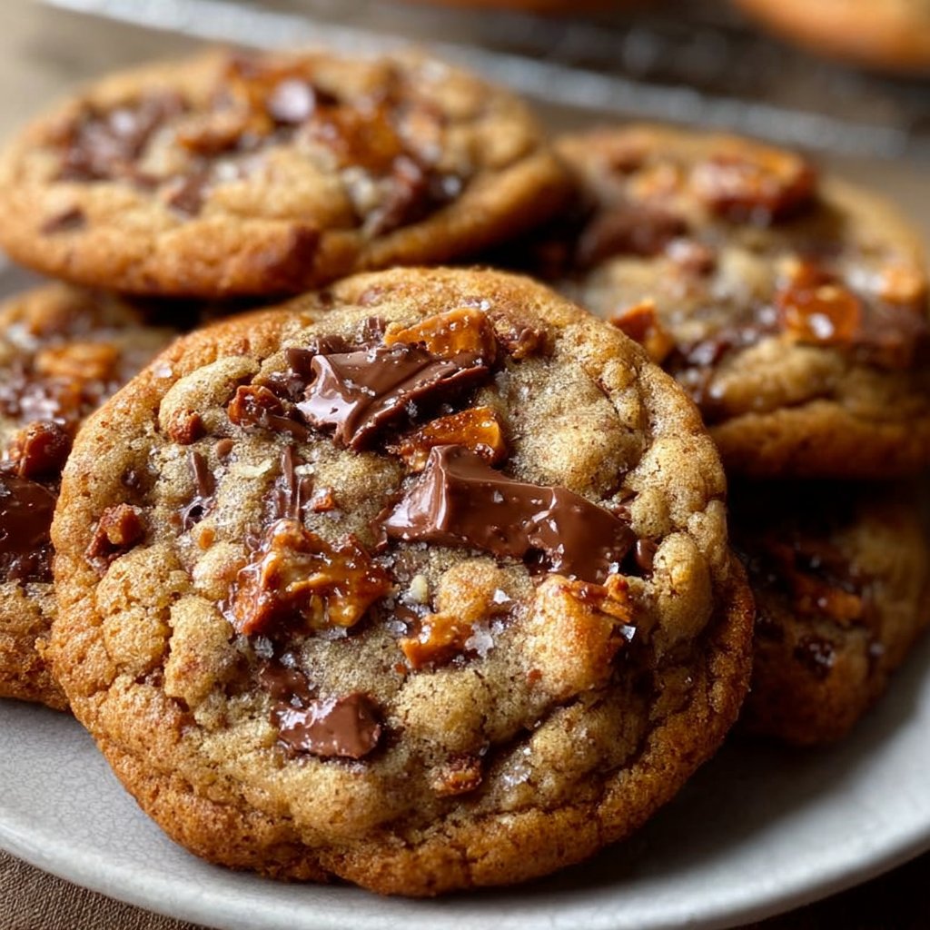 Easy Brown Butter Toffee Cookies 4 Easy Brown Butter Toffee Cookies